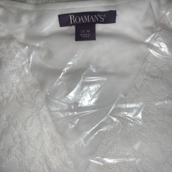 Roaman’s Lace Midi Wrap Dress with Ruffle Hem - Picture 10 of 11